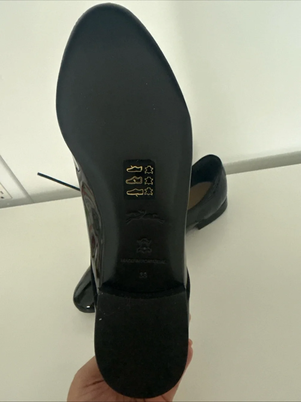 Longchamp Black Patent Leather Derby Shoes‎